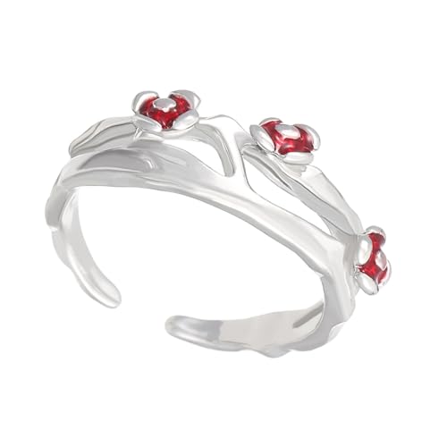 Mirweon Modischer Dating-Ring, offen, verstellbar, Legierung, Textur, Fingerschmuck, geeignet für verschiedene Anlässe, modischer Damenring von Mirweon