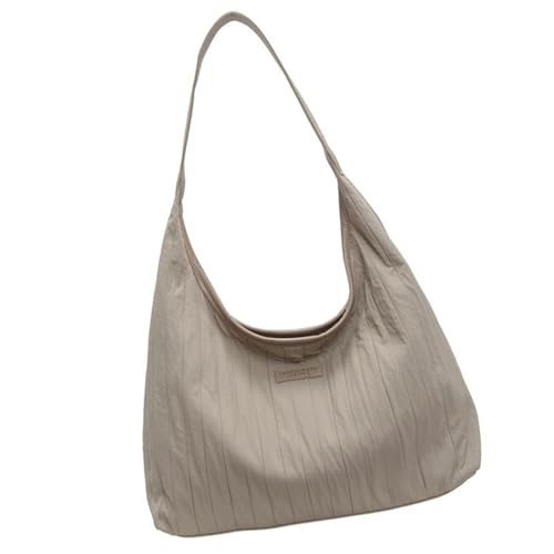 Mirweon Praktische Umhängetasche mit Streifenmuster, stilvolle Büro-Unterarmtasche, große Kapazität, Handtasche für Arbeit oder den täglichen Gebrauch, trendiges Mode-Statement, khaki, One Size von Mirweon