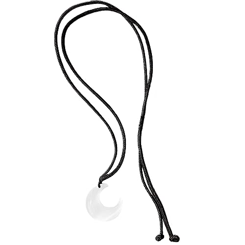 Mirweon Schlichte Halskette mit Kristall-Anhänger, elegantes Halsband, schwarzes Seil, Modeschmuck, Schlüsselbein-Krawatte für Damen von Mirweon