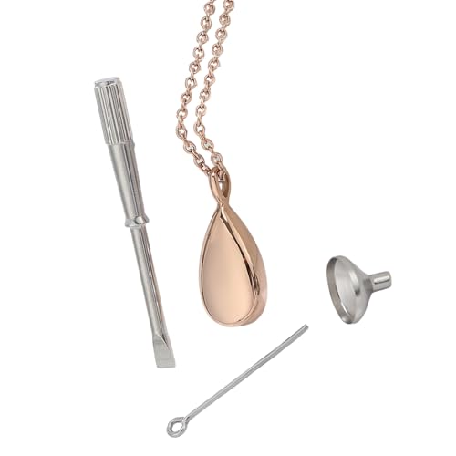 Mirweon Stilvolle Halskette mit Medaillon für ätherische Öle, stabiler Edelstahl, Parfümhalter, tragbares Schmuckzubehör, für den täglichen Gebrauch, Parfümflasche, Halskette, Einheitsgröße, Wie von Mirweon