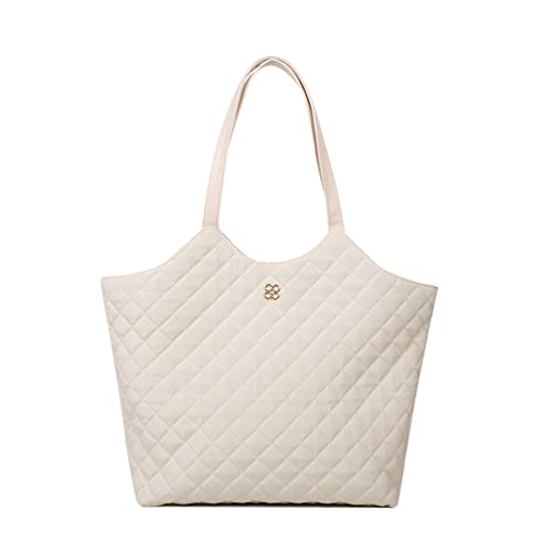 Mirweon Tragetasche mit großem Fassungsvermögen für Damen, Tragegriff oben, stilvolle Schultertasche, Retro-Steppung, Dating einfaches Einkaufen, Damen-Handtasche mit Tragegriff oben, modische von Mirweon