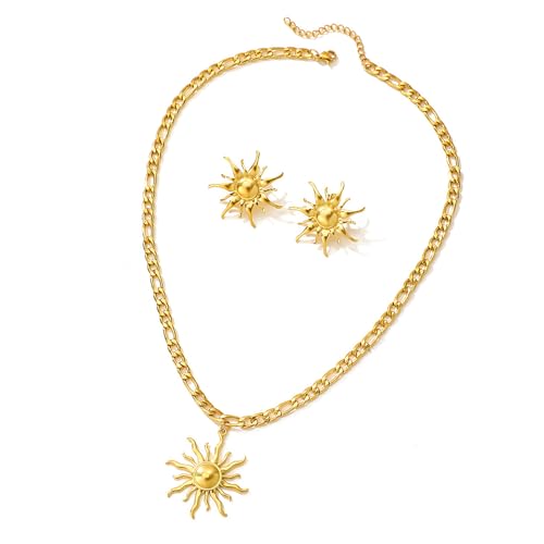 Mirweon Zarte Sonnen-Halskette und Ohrringe, multifunktionales Mode-Accessoire, Tropfenohrringe, geeignet für alltägliche Eleganz, Modeschmuck, Einheitsgröße, Wie beschrieben, Wie beschrieben Mirweon Zarte Sonnen-Halskette und Ohrringe, multifunktionales Mode-Accessoire, Tropfenohrringe, geeignet für alltägliche Eleganz, Modeschmuck, Einheitsgröße, Wie beschrieben, Wie beschrieben von Mirweon
