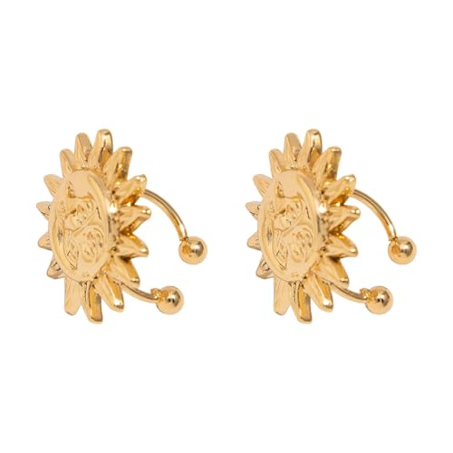 Nicht Piercing-Ohrringe, moderne Stern-Ohrklemme, stilvolle Manschette, Damenschmuck, geeignet für modische, jugendliche Frauen, trendige Ohrringe, sun, Wie beschrieben, Wie beschrieben von Mirweon
