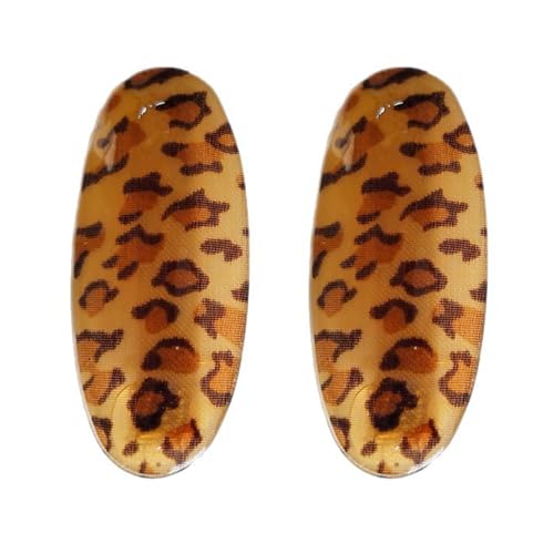 Ovale Haarspange mit Leopardenmuster, Metall-Haarschmuck für Damen und Mädchen, sicherer Halt, rutschfest, Leopardenmuster Ovale Haarspange mit Leopardenmuster, Metall-Haarschmuck für Damen und Mädchen, sicherer Halt, rutschfest, Leopardenmuster von Mirweon