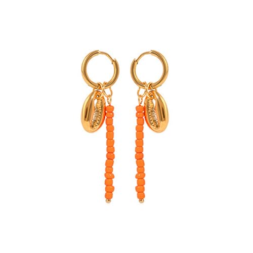 Praktische Edelstahl-Ohrringe mit Fisch-Jakobsmuscheln, Modeschmuck, goldfarben, Schmuck für Damen und Mutter, Geschenk, Festival-Schmuck, Einheitsgröße, Wie beschrieben, Wie beschrieben von Mirweon