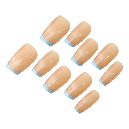 Press On Nails Quadratische Kunstnägel mit Designs, Katzenaugen, glänzend, zum Aufkleben, Acryl, für Damen und Mädchen, zum Aufkleben auf Nägel von Mirweon