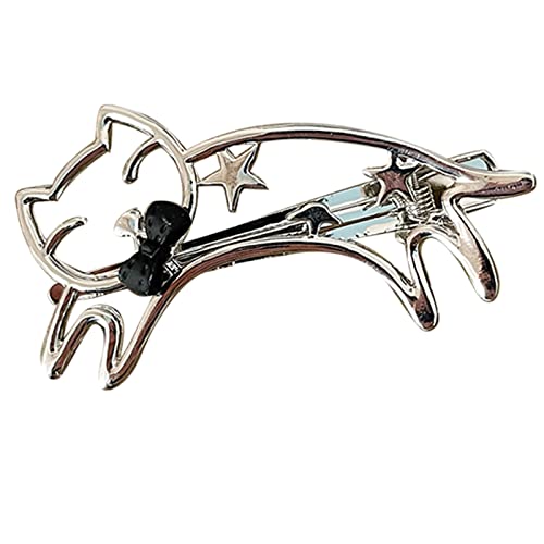 Punk Heart Cool Silver Y2K-Style Silber Haarnadel Süße Handgemachte Pins Haarnadel Zubehör für Damen Mädchen von Mirweon