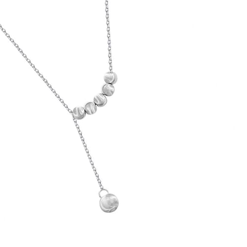 Raffinierte Metallverarbeitung Kugel Anhänger Halsband Halskette Elegant Kleiderschrank Essential Frauen Mode Accessoires Legierung Textur Vielseitige Legierung Halskette für Frauen von Mirweon