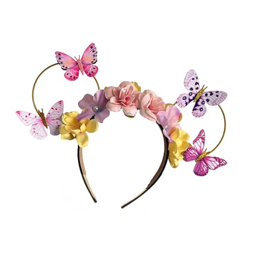 Schmetterlings-Stirnbänder für Kinder und Erwachsene, elastisches Blumen-Haar-Accessoire, geeignet für Partys und Feiern Schmetterlings-Stirnbänder für Kinder und Erwachsene, elastisches Blumen-Haar-Accessoire, geeignet für Partys und Feiern von Mirweon