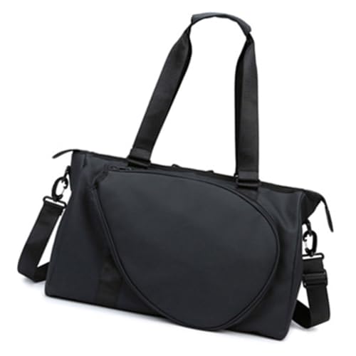 Sporttasche mit großem Fassungsvermögen und wasserabweisendem Fach für Fitnessstudio, Tennisausrüstung und Nass- und Trocken-Aufbewahrung, übergroße Hand-Tragetasche, Workout-Tasche, Schwarz , Mass von Mirweon