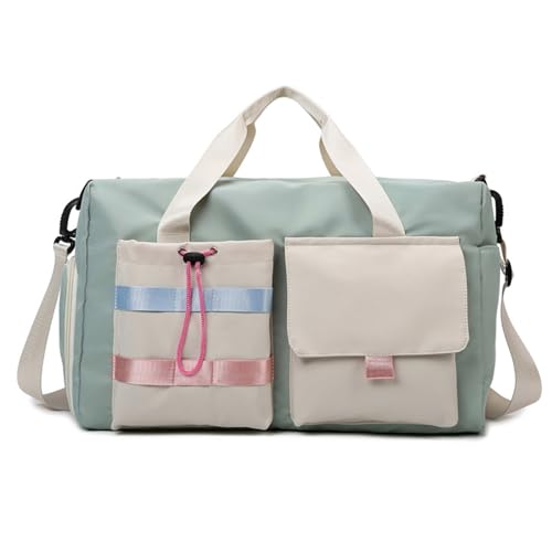 Sporttasche mit großer Kapazität und leichte Gepäck-Yogatasche für Fitness-Enthusiasten, Sporttasche, Grüne Kontrastfarbe, Mass Beauty von Mirweon