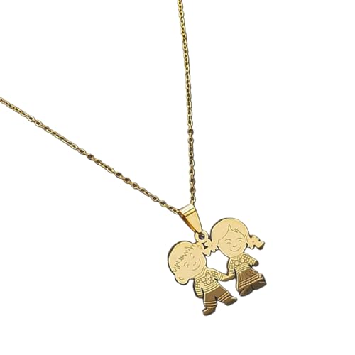 Stilvolle Edelstahl-Halskette mit Anhänger für Jungen und Mädchen, verstellbare Länge, modisches Accessoire für Frauen und Mädchen Stilvolle Edelstahl-Halskette mit Anhänger für Jungen und Mädchen, verstellbare Länge, modisches Accessoire für Frauen und Mädchen von Mirweon