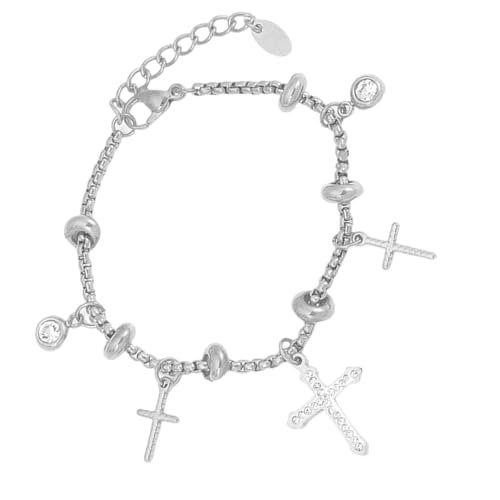 Stilvoller Edelstahl Sonne Mond mit Diamanten Details 16 cm + 4 cm Verlängerungskette Damen Zubehör Stahl Sonne Mond Zubehör, Silver, Wie beschrieben, Wie beschrieben von Mirweon