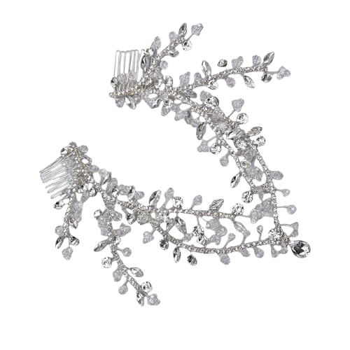 Strass Kristall Haarkamm Schmuck Braut Modern Kopfschmuck Blingbling Stirn Schmuck Braut Hochzeit Party von Mirweon