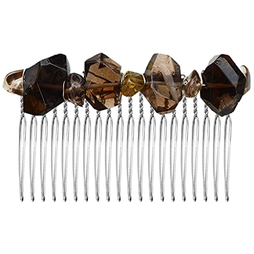 Unregelmäßiger Haarkamm mit Kristallen, handgefertigt, Schmucksteine, Brautschmuck, Hochzeit, Party, Haarspange von Mirweon