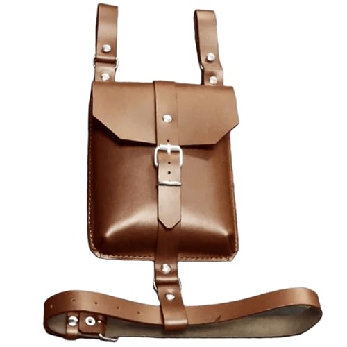 Vintage Mittelalter Leder Gürteltasche Oberschenkeltaschen mit verstellbarem Beingürtel Mittelalter Leder Hüfttasche für Frauen Halloween von Mirweon