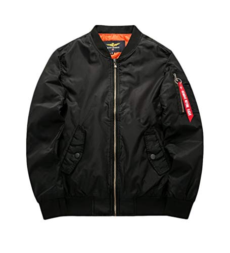 MisFox Herren Bomberjacke MA-1 Stehkragen Fliegerjacke Wasserdicht Blouson Herbst und Winter Retro Jacke Winddichte Bomber Piloten Jacket mit Reißverschluss Taschen MisFox Herren Bomberjacke MA-1 Stehkragen Fliegerjacke Wasserdicht Blouson Herbst und Winter Retro Jacke Winddichte Bomber Piloten Jacket mit Reißverschluss Taschen von MisFox