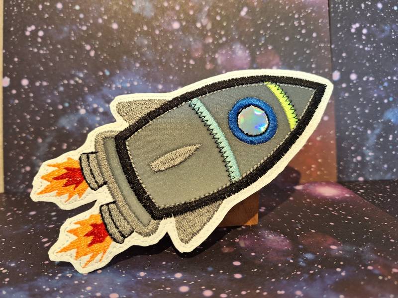 Kletti Rakete Klettpatch Button Reflektierend von MisSisELyLu