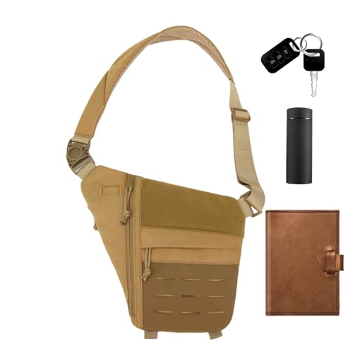 Misaakoeq Achsel-Umhängetasche - Hüfttasche Outdoor Reisen - Verstellbare Mehrzweck-Nylontasche, wasserdichte und verschleißfeste Tasche für Reisen im Freien Brieftasche Telefon Schlüssel von Misaakoeq