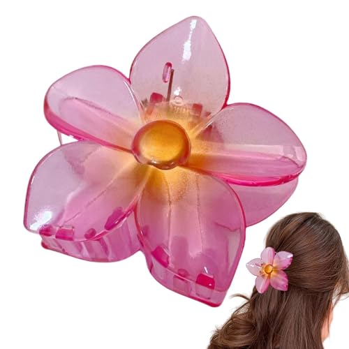 Misaakoeq Blumen-Haarspangen für Frauen, große Blumen-Krallenklammern,Klare dicke Haarklammer für Urlaub am Meer - Haarklammer mit Blumen-Kopfschmuck für den Urlaub am Meer, Thema, für Reisen von Misaakoeq