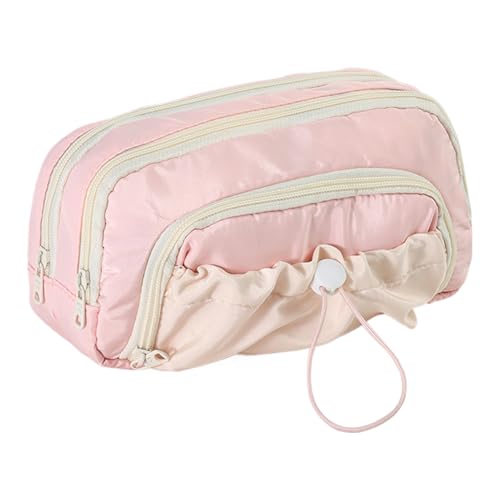 Misaakoeq Federmäppchen, großes Fassungsvermögen, multifunktionales Lineal, Schreibwaren-Halter für Teenager, Mädchen, Erwachsene, Grundschulkinder, Studenten, Hellrosa, Refer to Description von Misaakoeq