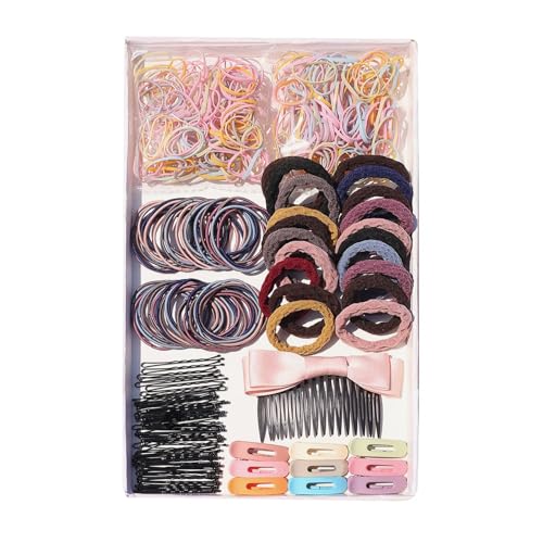 Misaakoeq Haargummi-Geschenkset, bunte Haaraccessoires, Pferdeschwanzhalter Bunte elastische Haarbänder Set, Haarschmuck-Set für kleine Mädchen, Pferdeschwanzhalter, bunte elastische Haarbänder für von Misaakoeq