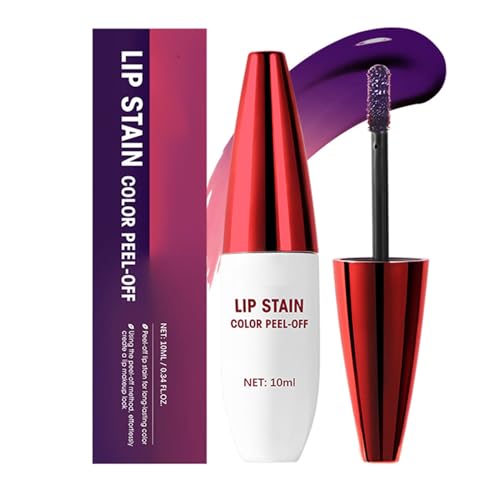 Misaakoeq Peel Off Lippenfarbe | Mattierender Abziehlack Für Lippen - Damen Lipliner Gloss Abziehbar,Peel Off Lip Stain Mit Natürlicher Matter Finish von Misaakoeq