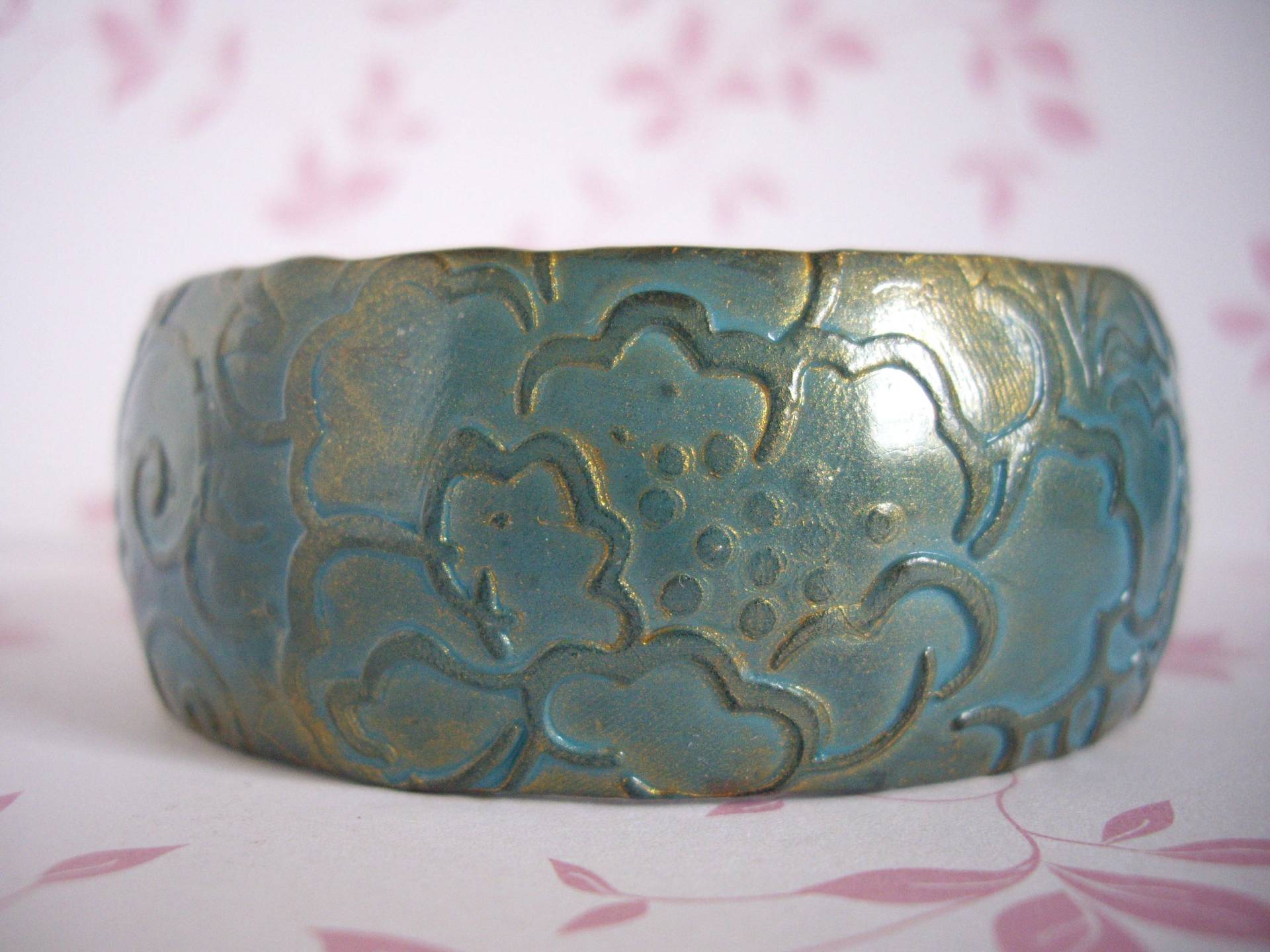 Polymer Clay Armband, Türkis Farbe Manschette Armband Polymer Clay Armband, Türkis Farbe Manschette Armband von MisakoBeads