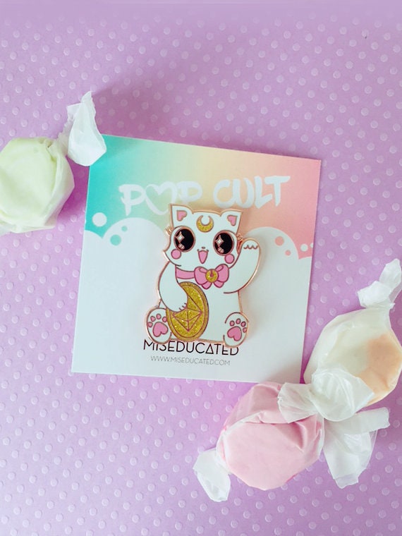 Maneki Neko Ethereum Kryptowährung Kitty Katze Pin von MiseducatedShop