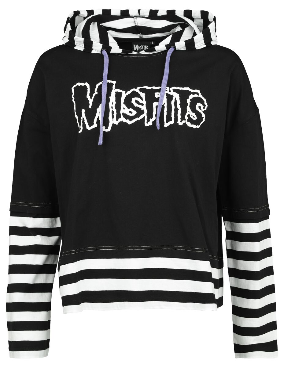 Misfits Langarmshirt - EMP Signature Collection - Oversize - S bis XXL - für Damen - Größe M - schwarz/weiß  - EMP exklusives Merchandise! von Misfits