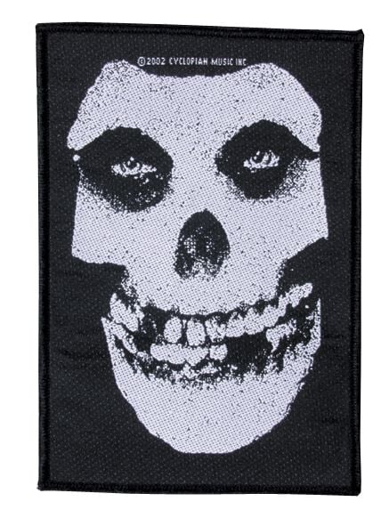 Misfits Patch - Skull - schwarz/weiß  - Lizenziertes Merchandise! von Misfits