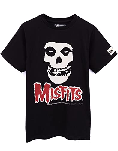 Misfits T-Shirt Kinder Mädchen Jungen Schädel Musik Band Logo Schwarz Top 9-10 Jahre von Misfits