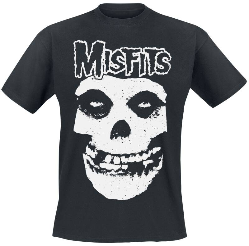 Misfits T-Shirt - White Logo - L bis 4XL - für Männer - Größe 4XL - schwarz  - Lizenziertes Merchandise! von Misfits