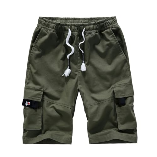 Misfuso 3/4 Hose Herren Shorts Herren kurz Sommer Baumwolle Cargohose Herren männer AG L von Misfuso