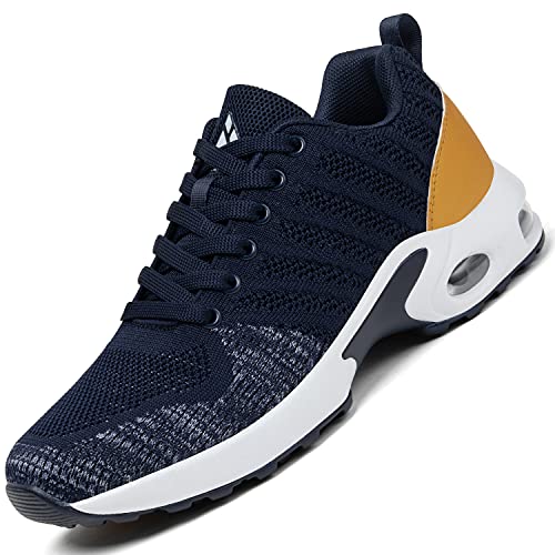 Mishansha Air Sportschuhe Damen Laufschuhe Dämpfung Straßenlaufschuhe Frauen Leichte Walkingschuhe rutschfest Sneaker Dunkelblau 275, Gr.37 EU von Mishansha