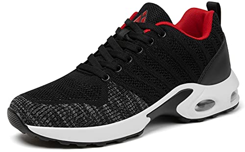 Mishansha Air Straßenlaufschuhe Damen Laufschuhe rutschfest Sportschuhe Frauen Dämpfung Turnschuhe Atmungsaktiv Walkingschuhe Leichte Sneaker Schwarz 275, Gr.35 EU von Mishansha