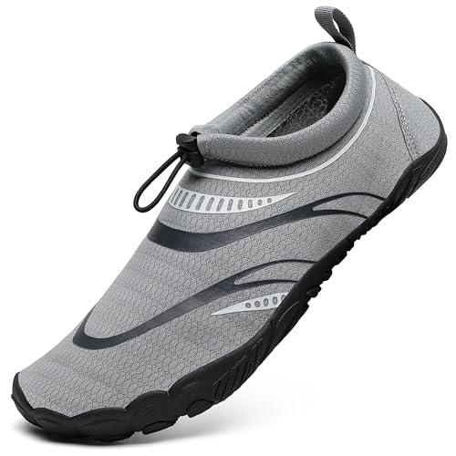 Mishansha Aquaschuhe Herren Badeschuhe Damen Sommer Wasserschuhe Anthrazitgrau 38 von Mishansha