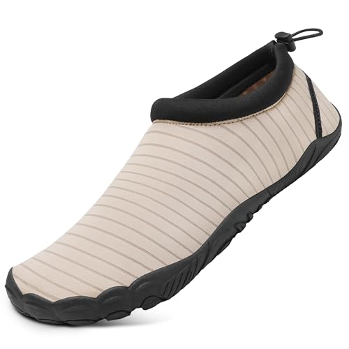 Mishansha Aquaschuhe Herren Badeschuhe Damen Sommer Wasserschuhe Beige 41 von Mishansha