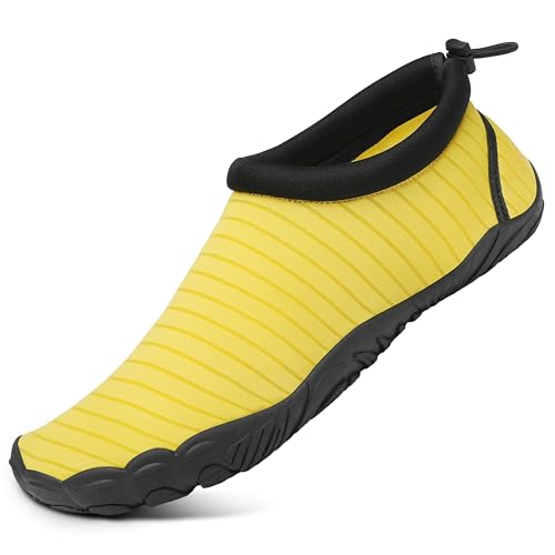 Mishansha Aquaschuhe Herren Badeschuhe Damen Sommer Wasserschuhe Gelb 44 von Mishansha