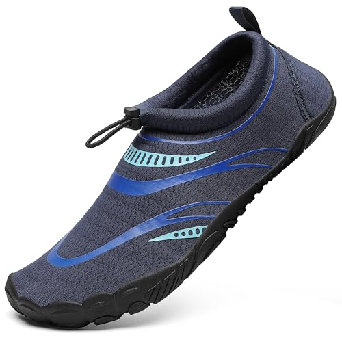 Mishansha Aquaschuhe Herren Badeschuhe Damen Sommer Wasserschuhe Marineblau 42 von Mishansha