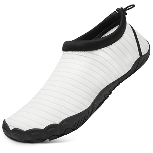 Mishansha Aquaschuhe Herren Badeschuhe Damen Sommer Wasserschuhe Weiß 44 von Mishansha