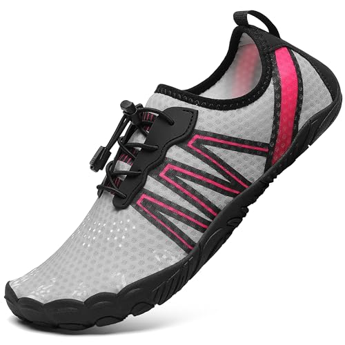 Mishansha Aquaschuhe Herren Badeschuhe Damen Sommer Wasserschuhe Lichtgrau 45 von Mishansha