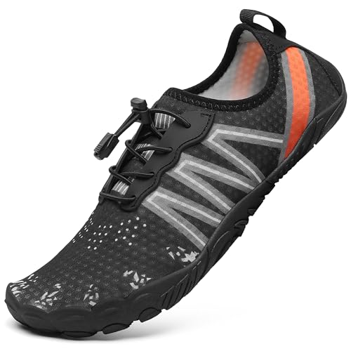 Mishansha Aquaschuhe Herren Badeschuhe Damen Sommer Wasserschuhe Tiefschwarz 42 von Mishansha