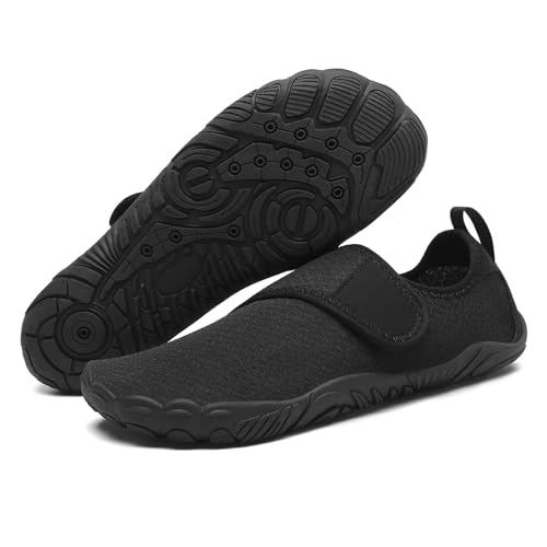 Mishansha Badeschuhe Herren Damen Aquaschuhe Atmungsaktiv Schnell Trocknend Sommer Schwimmschuhe Unisex Wasserschuhe für Outdoor Sports, Kohlenstoff 42 EU von Mishansha