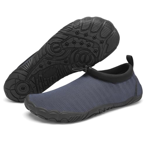 Mishansha Herren Damen Badeschuhe Atmungsaktiv Schnell Trocknend Aquaschuhe Unisex Sommer Wasserschuhe für Outdoor Sports, Blau 39 EU von Mishansha