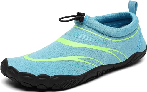 Mishansha Badeschuhe Herren Damen Wasserschuhe Atmungsaktive Schnell Trocknend Barfußschuhe rutschfeste Leicht Schwimmschuhe fur Männer Frauen, Himmel Blau 36 EU von Mishansha