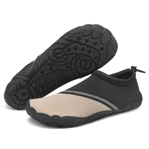 Mishansha Badeschuhe Herren Wasserschuhe Damen Schnelltrocknende Schwimmschuhe rutschfeste Strandschuhe Seeigelfest Aquaschuhe Surfschuhe Tauchschuhe Sand,Gr.40 von Mishansha