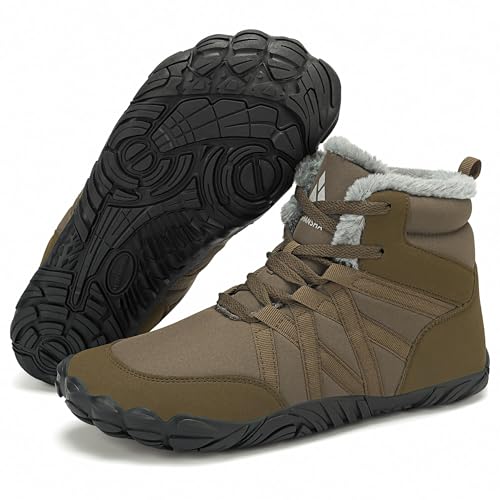 Mishansha Barfußschuhe Herren Winterschuhe Damen Warm Gefüttert Winterstiefel für Rutschfeste Fitnessschuhe Winter Outdoor Unisex Bräunlich 41 EU Mishansha Barfußschuhe Herren Winterschuhe Damen Warm Gefüttert Winterstiefel für Rutschfeste Fitnessschuhe Winter Outdoor Unisex Bräunlich 41 EU von Mishansha