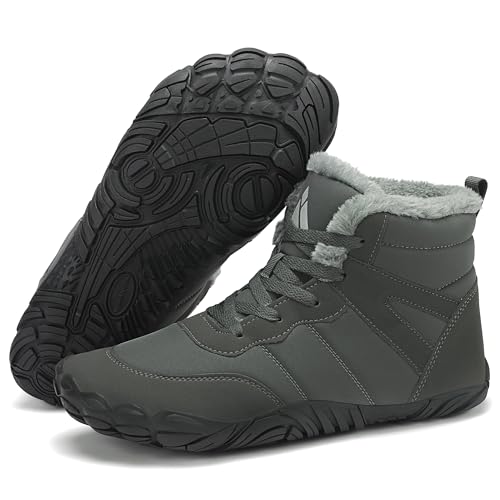 Mishansha Barfußschuhe Herren Winterschuhe Damen Warm Gefüttert Winterstiefel für Rutschfeste Fitnessschuhe Winter Outdoor Unisex Grau 41 EU Mishansha Barfußschuhe Herren Winterschuhe Damen Warm Gefüttert Winterstiefel für Rutschfeste Fitnessschuhe Winter Outdoor Unisex Grau 41 EU von Mishansha