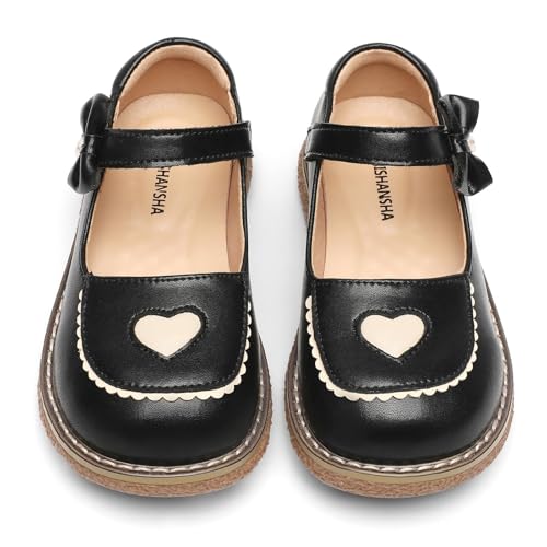 Mishansha Bequeme Flache Prinzessin Schuhe für Mädchen Mary-Jane-Schuhe mit Klettverschluss - Abendschuhe für Kinder Kleinkind von Mishansha